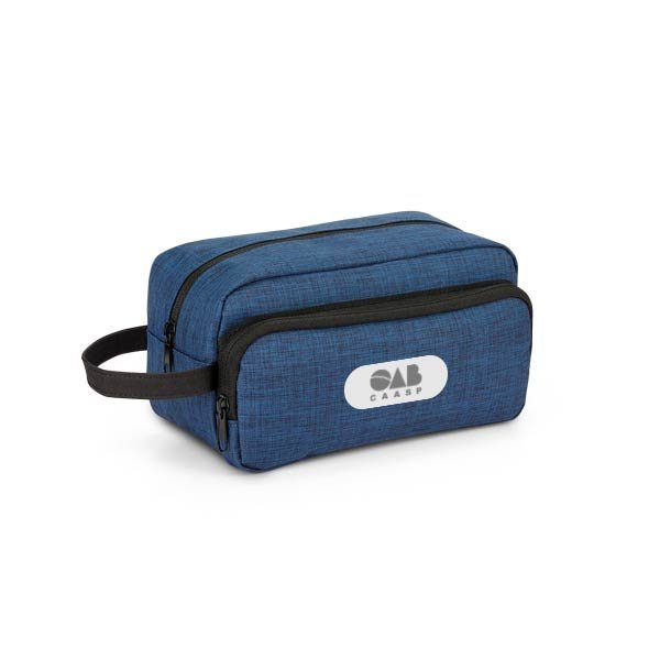 Necessaire em Tecido com Bolso Frontal Azul OAB CAASP